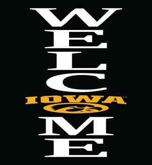 Welcome University Of Iowa Porch Leaner